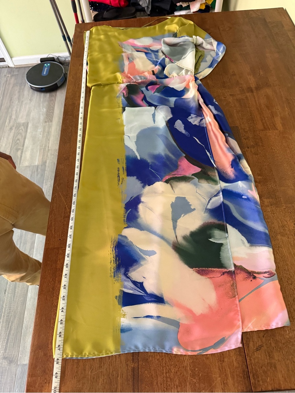 Zara Olive & Multicolor Abstract Floral Midi Dress - Picture 10 of 10